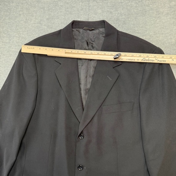 VTG Banana Republic Blazer Mens 46L‎ Black Lightweight Jacket Three Button Coat - Picture 15 of 15